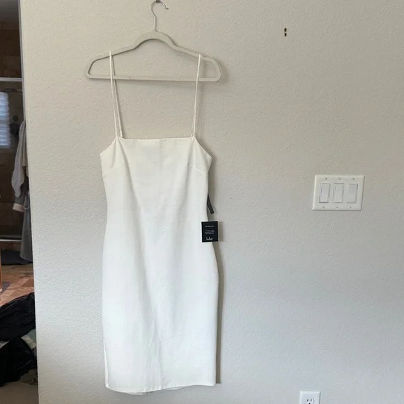 Lulu's Elegant White Midi Dress - Picture 1 of 5